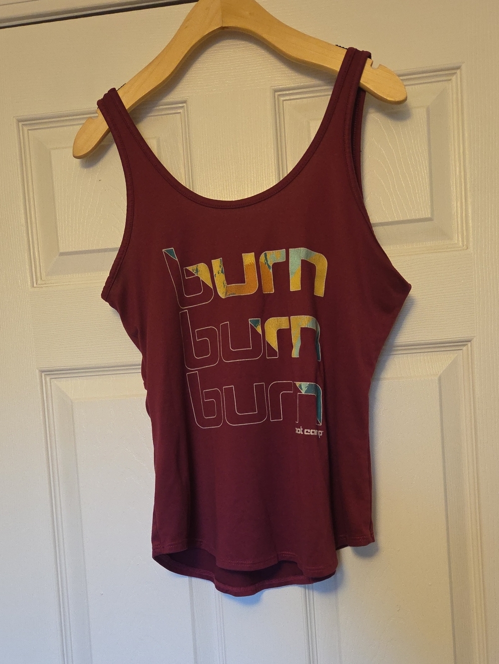 Burgundy Burn Boot Camp Graphic Tee, Size M